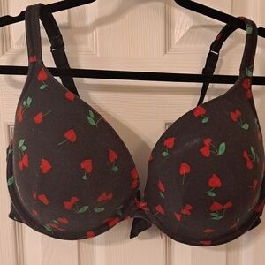 Heart Print Women's Bra